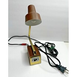 Vintage Tensor Adjustable Desk Lamp Brown Faux Wood MCM Task Lamp 2 Settings USA